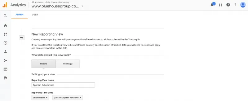 Google Analytics Sub Domain View