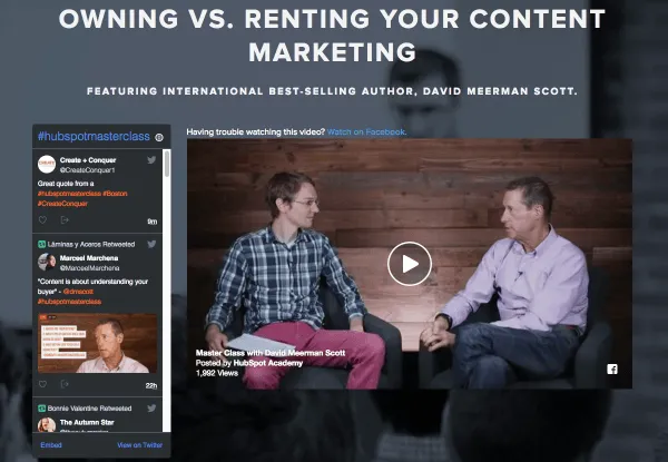 Hubspot Masterclass with David Meerman Scott on Paid vs Rented Content3