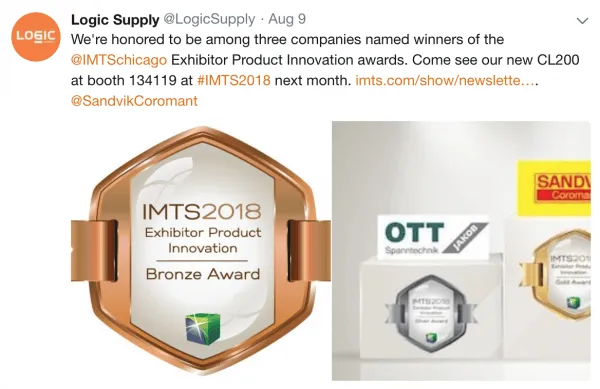 IMTS Exhibitor Innovation Award