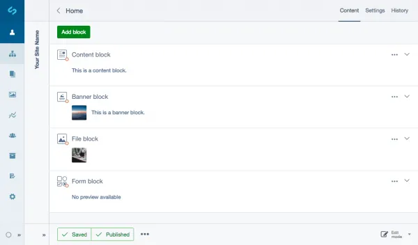 Silverstripe content blocks