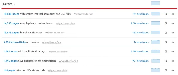 Website Error Audit