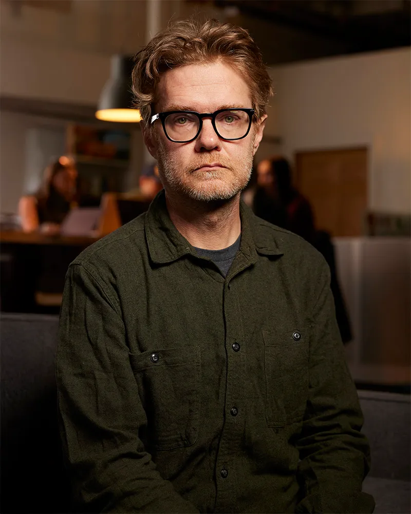 Portrait of Scott refusing to smile