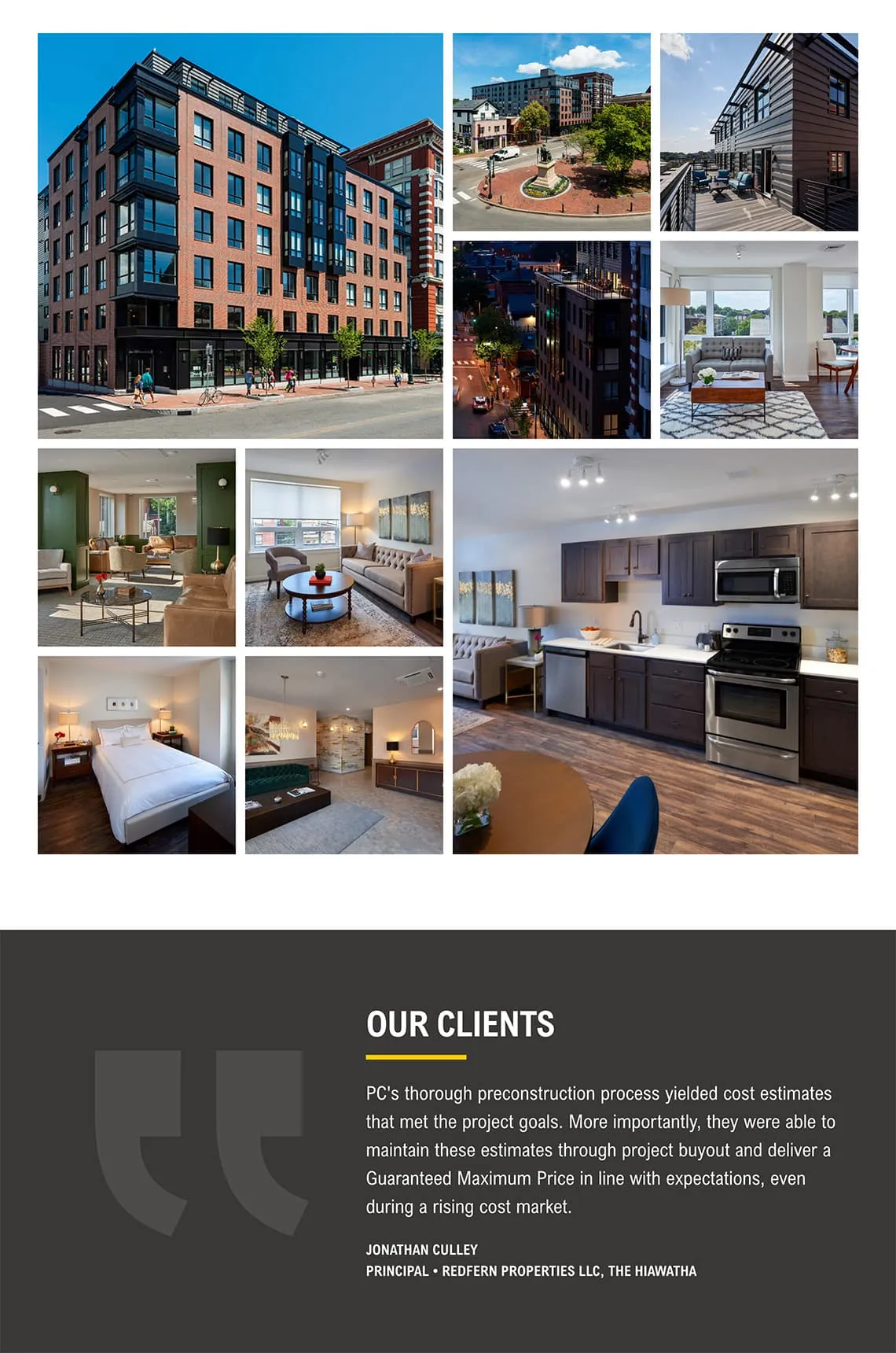 PC Construction website project detail page gallery