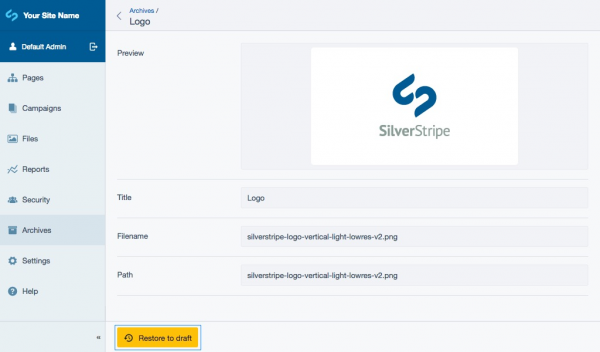 Silverstripe Archiving Module