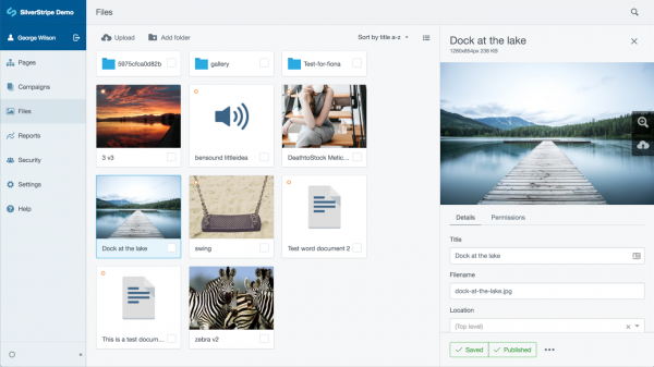 Silverstripe file manager