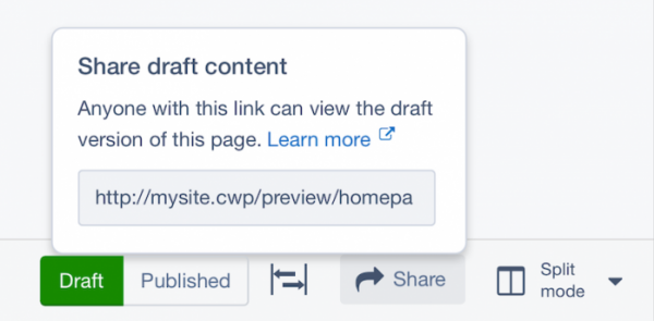 Silverstripe share draft
